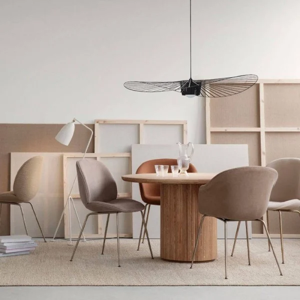 LumierePaille | Suspension Design Chapeau de Paille + Éclairage LED Moderne