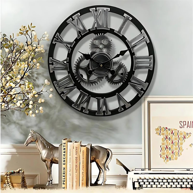RusticalGloire | Vintage houten wandklok