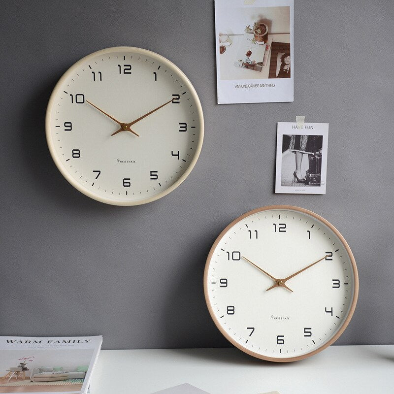ScandiShine | Ronde houten wandklok