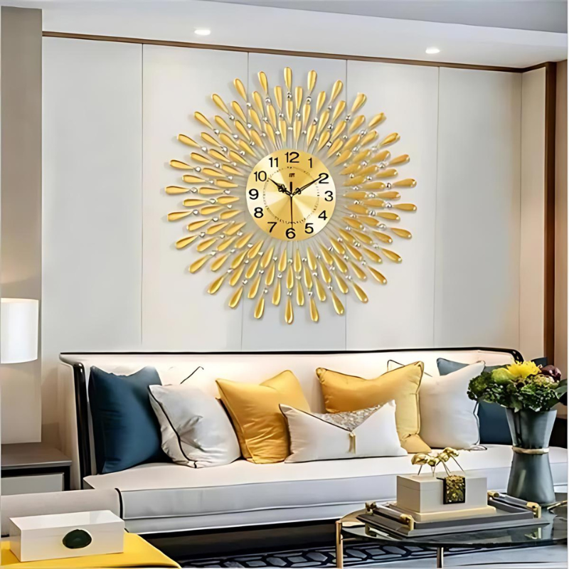Tijdloze schittering | Luxe en sprankelende wandklok