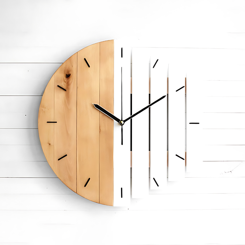 HeureNature | Houten wandklok met nauwkeurig quartz-uurwerk en elegant design