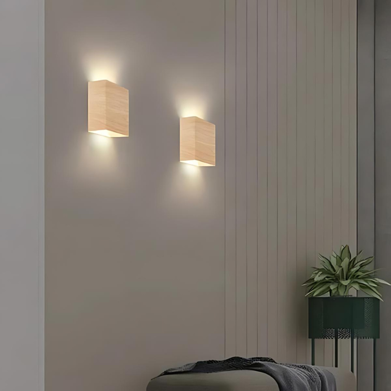 NordicEssence | Elegante houten wandlamp