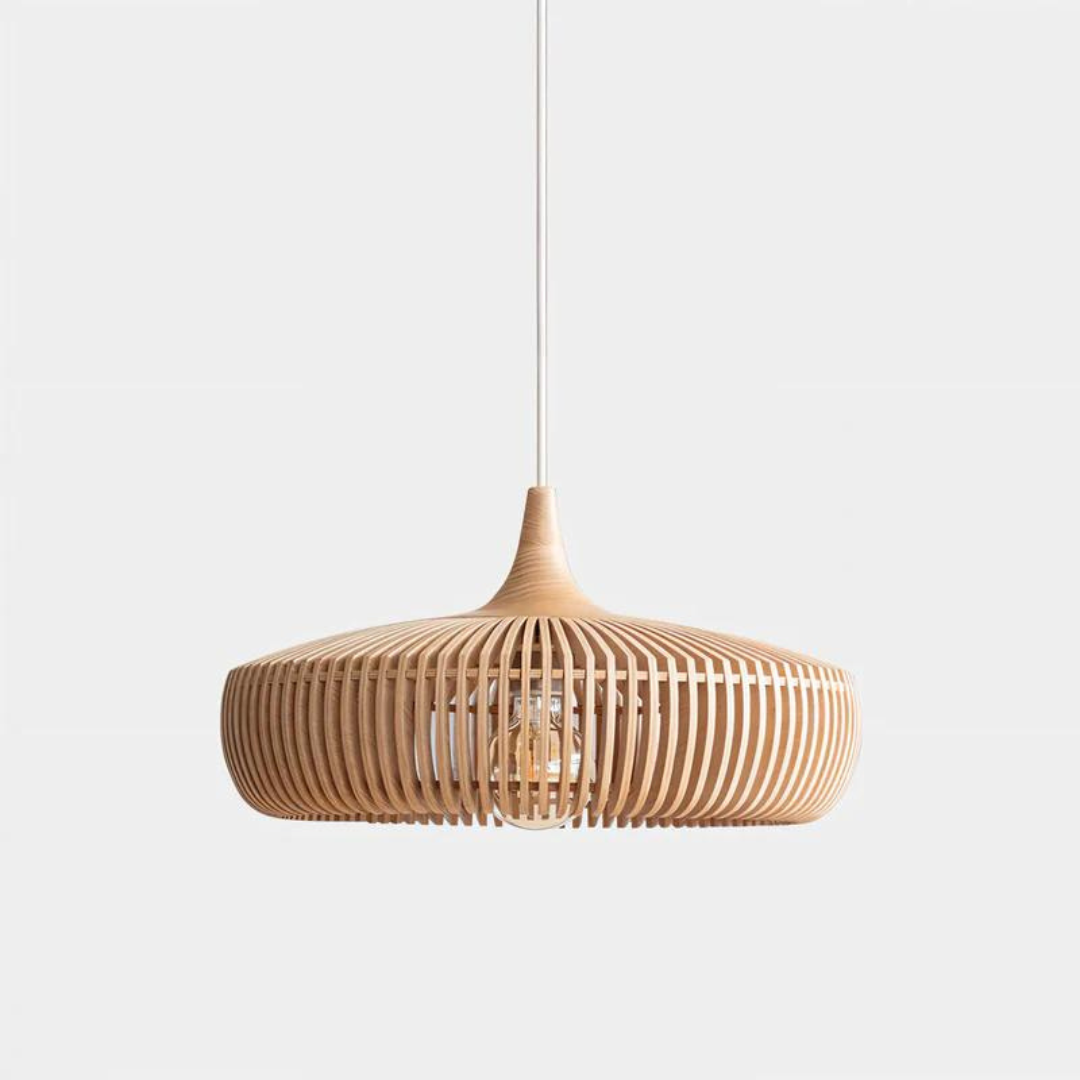 LumiereNoix | Hanglamp van walnotenhout voor een rustieke en elegante sfeer