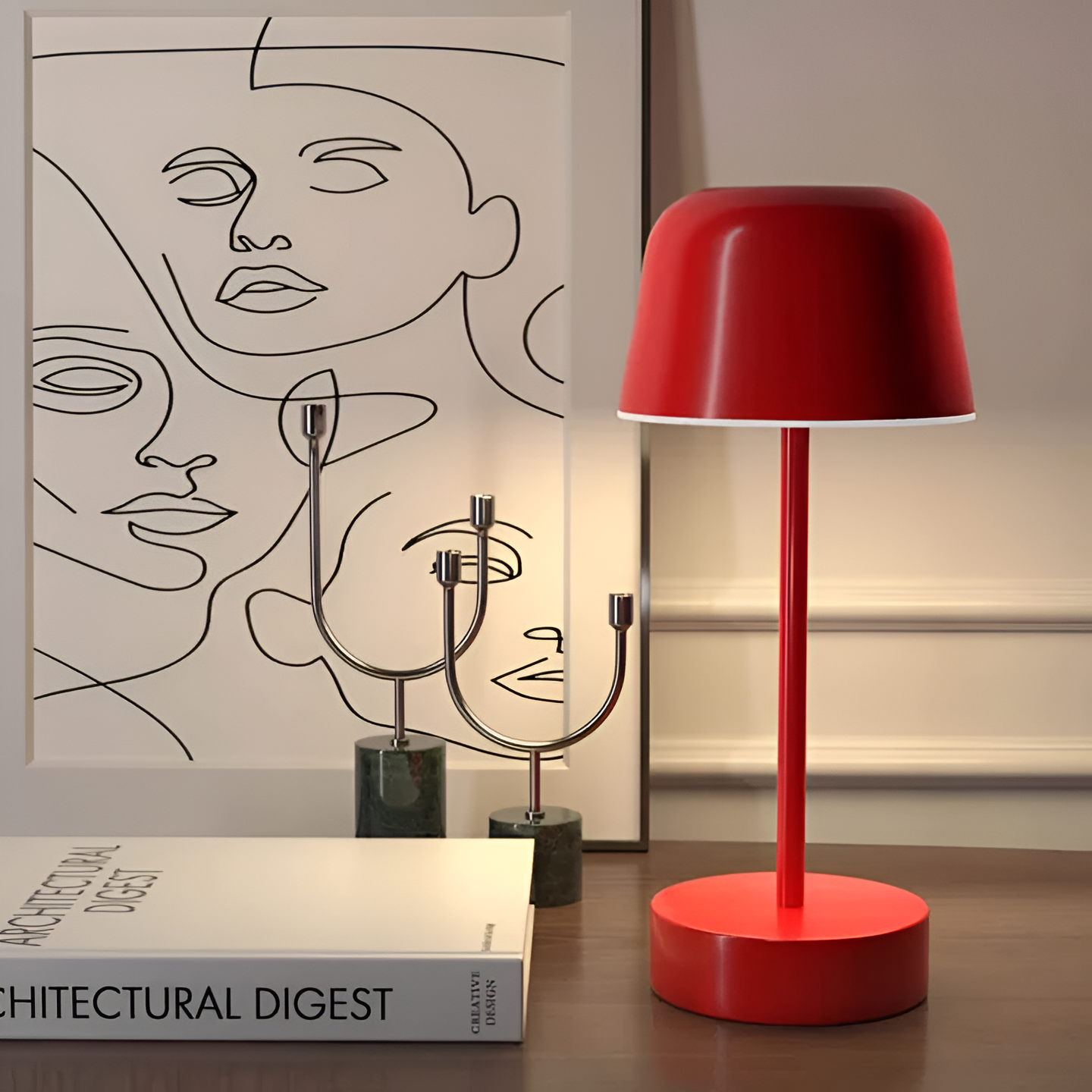 VintageGlow | Draadloze retro LED-tafellamp