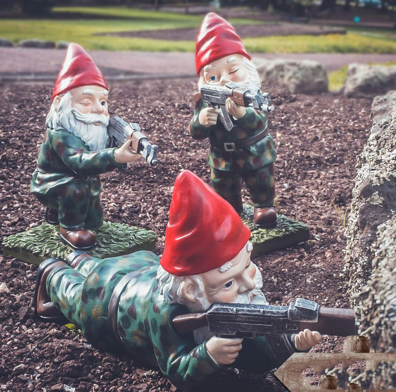 TerreGarde | Militaire tuinkabouter in camouflage-outfit