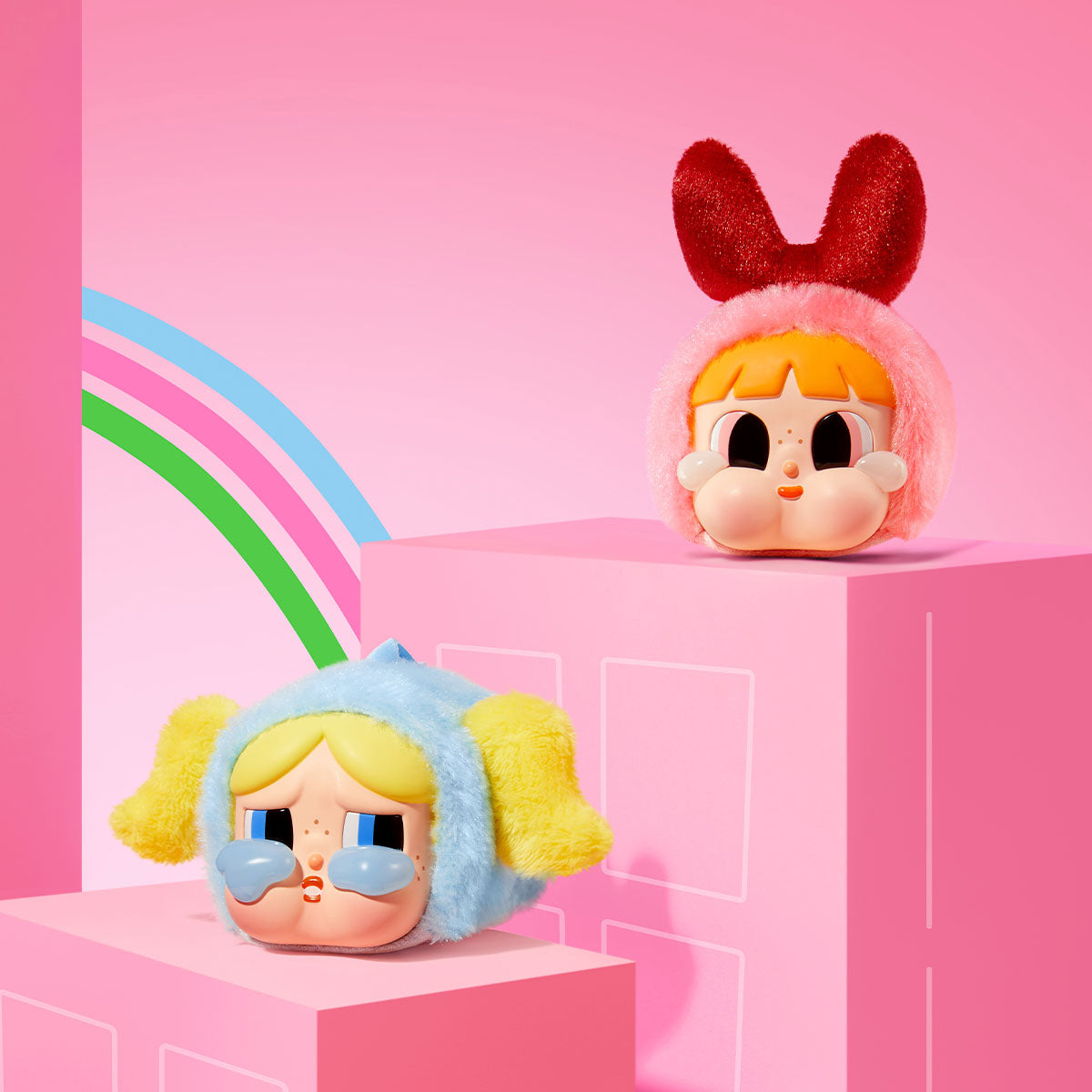 Pop Mart CryBaby x The Powerpuff Girls Series Vinyl Pluche Gezicht – Verzegelde Doos