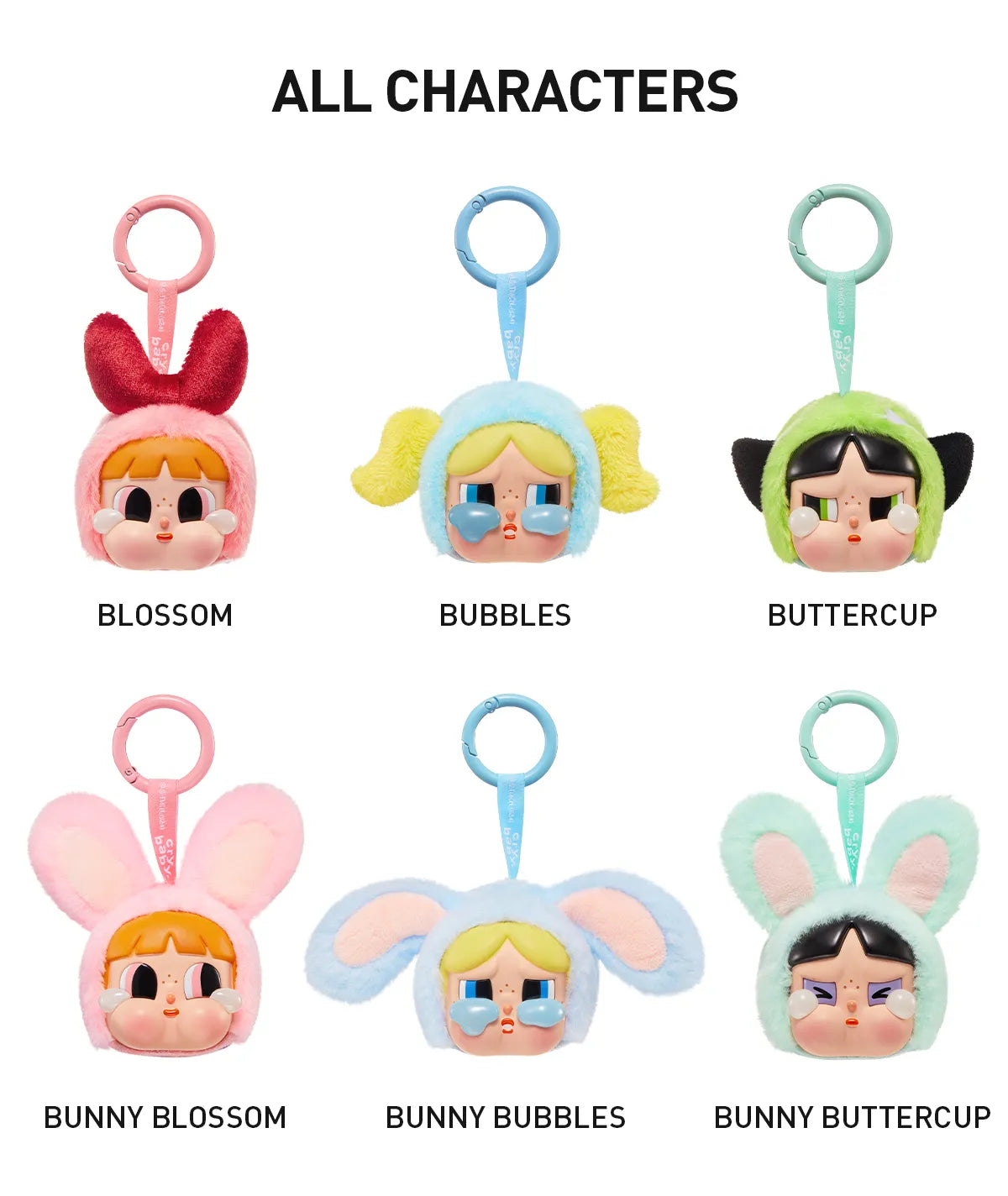 Pop Mart CryBaby x The Powerpuff Girls Series Vinyl Pluche Gezicht – Verzegelde Doos