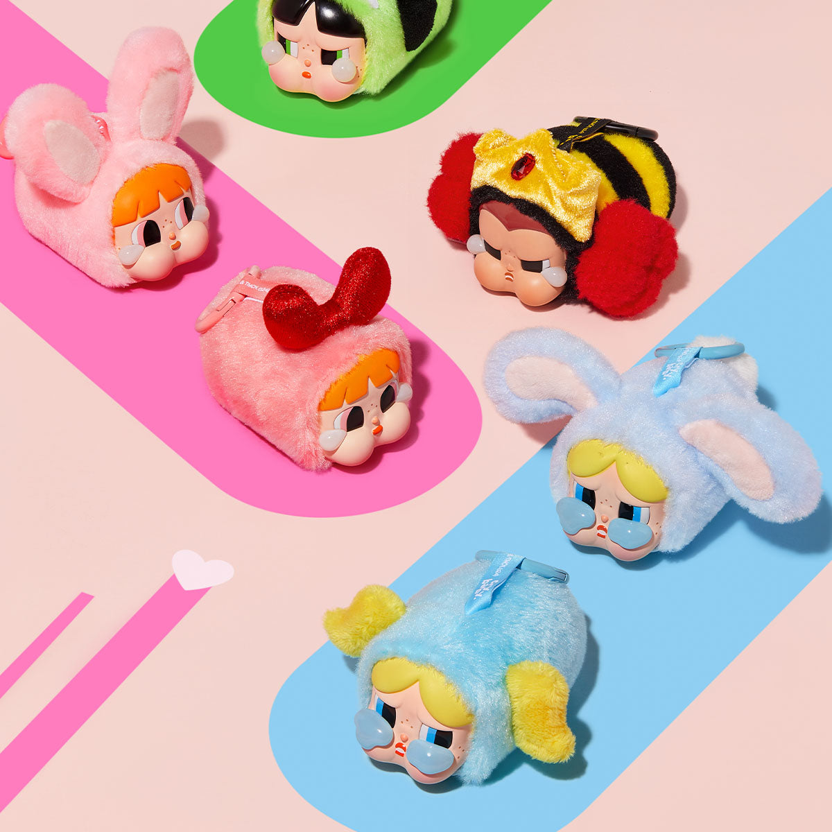 Pop Mart CryBaby x The Powerpuff Girls Series Vinyl Pluche Gezicht – Verzegelde Doos
