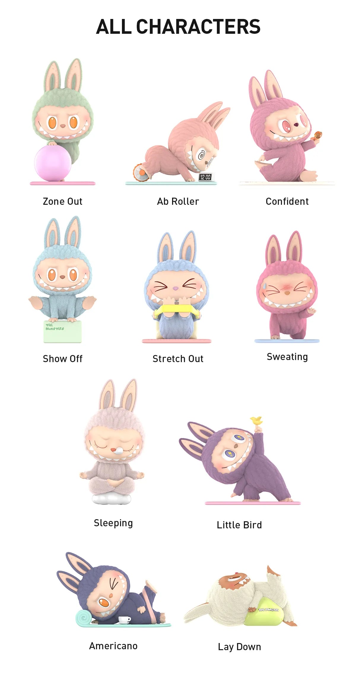 Pop Mart Labubu Les Monstres Lazy Yoga Série Figurines – Coffret Scellé