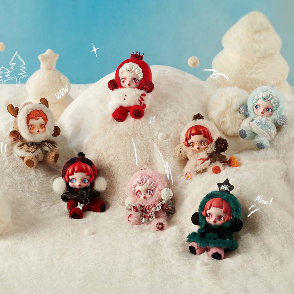 Pop Mart SKULLPANDA Symphonie d’Hiver Série Peluche