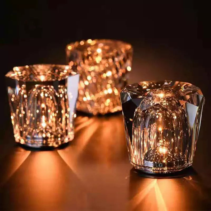 Bright Sparkles | Draadloze kristallen tafellamp