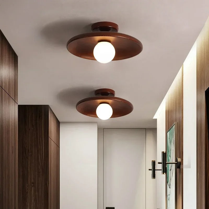NovaGlow | Elegante plafondlamp van natuurlijk hout