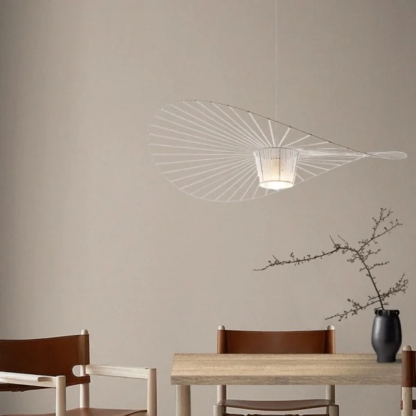 LumierePaille | Suspension Design Chapeau de Paille + Éclairage LED Moderne