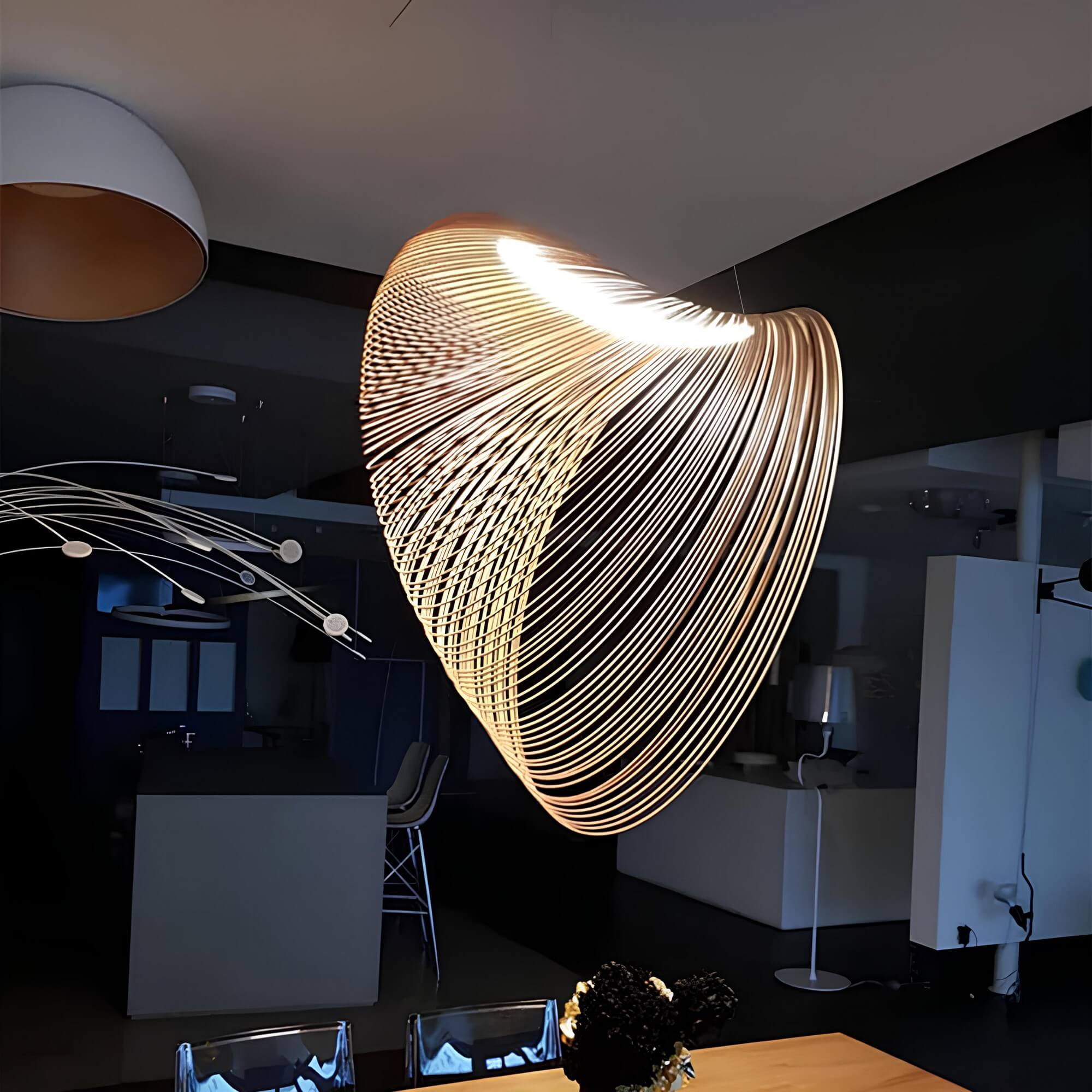 LuminositeRings | Elegante metalen hangkroonluchter