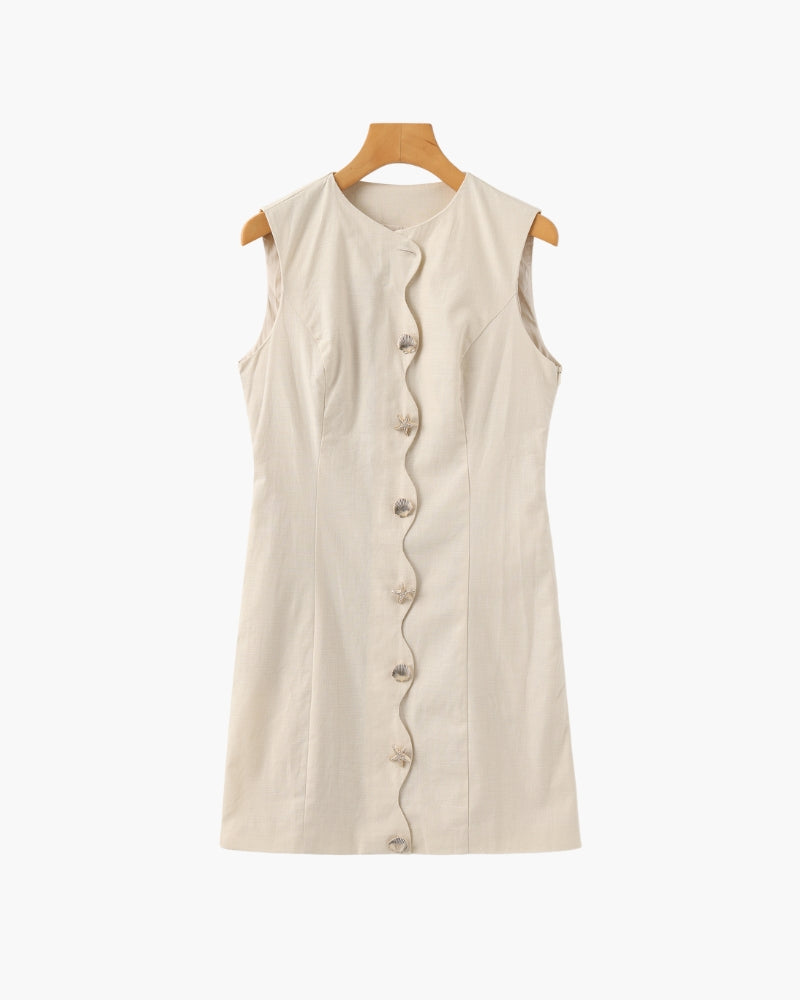 Robe élégante à détail sculptural